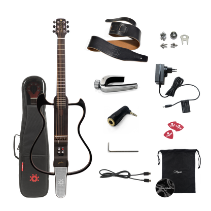 Mogabi Travel Guitar 200 Mic Preamp Package