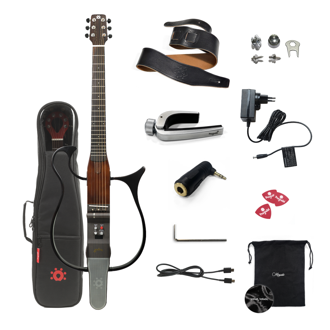 Mogabi Travel Guitar 200 Mic Preamp Package