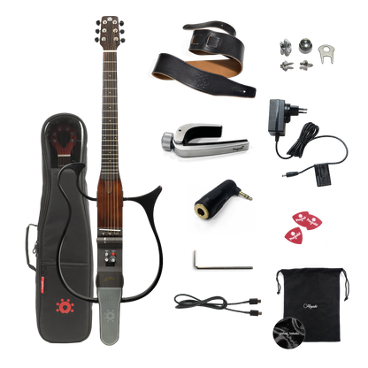 Mogabi Travel Guitar 200 Mic Preamp Package